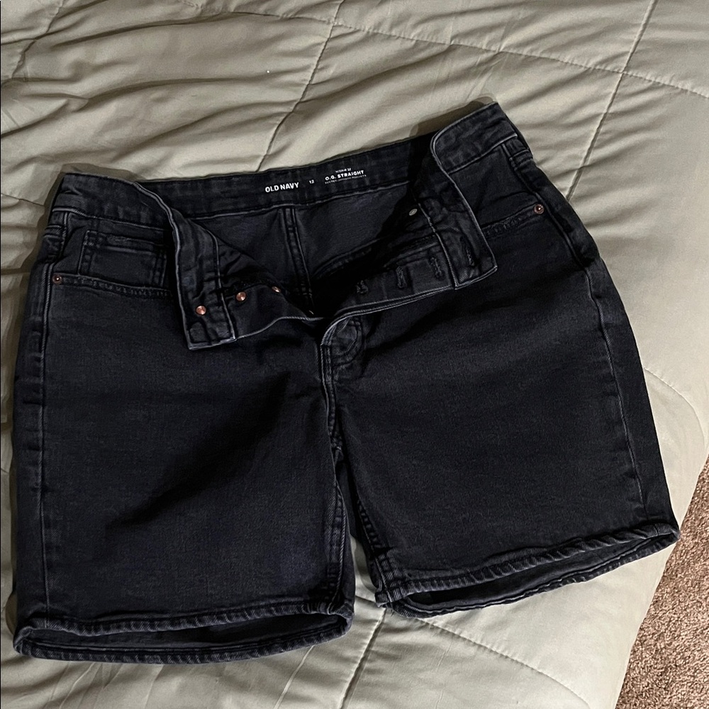 Old Navy Black Jean Shorts - Slim Fit Women's Denim